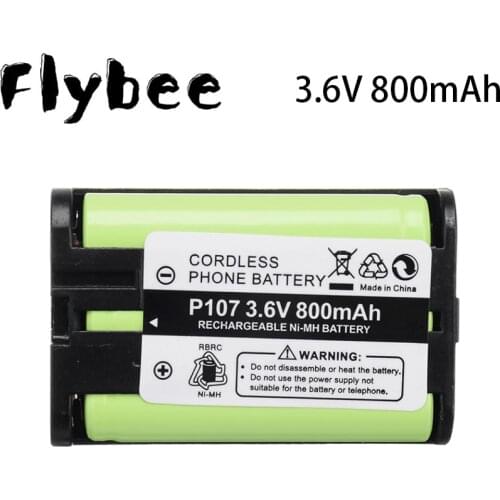 3.6V 800mah NI-MH Cordless Eleoption Home Phone Battery for Panasonic HHR-P107/HHRP107A/1B HHRP107A/1B P107 Lithium Battery 1PCS