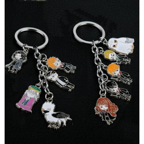 Anime Magic Academy Metal Character Keychain Cute Pendant Chain Keyring Gift Accessories for Boys and Girls