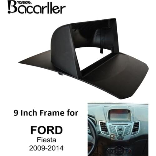 Car Fascia For FORD Fiesta 2009-2014 Stereo Dashboard Panel In-dash Mount Installation 9 Inch Car DVD Frame Fascias Trim Kit