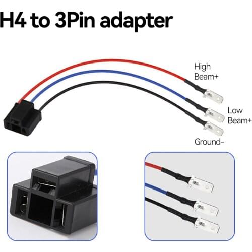 Automobile Socket Harness Female Connector Conversion Adapter Cable Suitable for H4 LED Headlight Bulb Special Accessories
