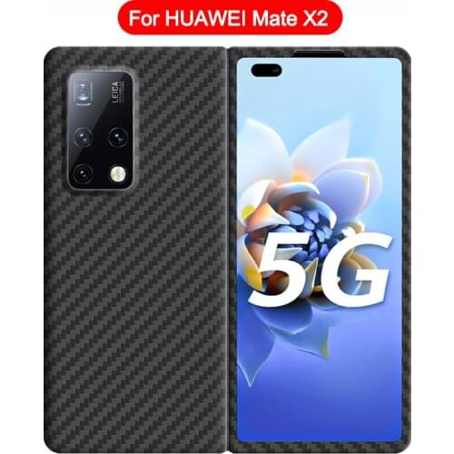 Real Pure Carbon Fiber Cases for Huawei Mate X2 X 2 Case Aramid Fiber Ultra Thin Shockproof Business Back Cover Mate X2 5G Capa