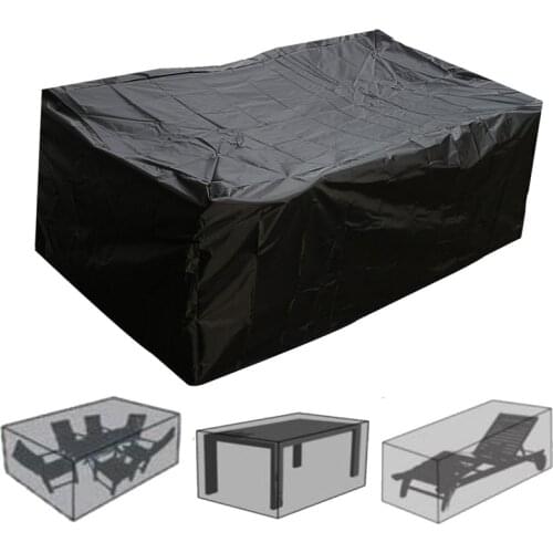 Outdoor Garden Furniture Rain Cover Waterproof Oxford Wicker Sofa Protection Set Garden Patio Rain Snow Dustproof Black Covers