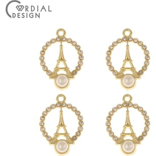 Cordial Design 100Pcs 15*25MM Jewelry Accessories/Imitation Pearl/Round Shape/Jewelry Findings & Components/Earrings Pendants