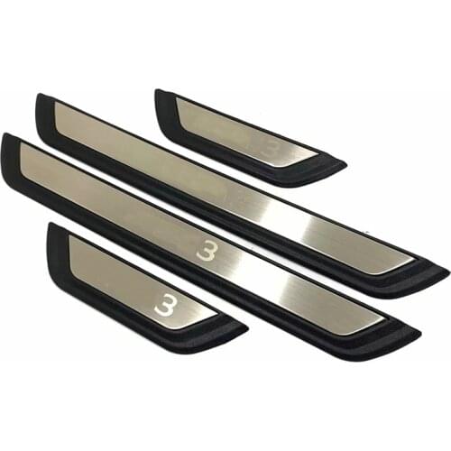 For 2020 2021 Mazda 3 Stainless Steel Door Sill Scuff Plate Kick Guard Pedal Threshold Step Protector Trim Cover Car Accessories
