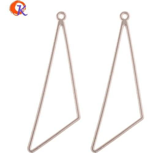 Cordial Design 100Pcs 17*57MM Jewelry Findings Component/Hand Made/Rhodium/Triangle Shape/DIY Earring Accessories/Jewelry Making