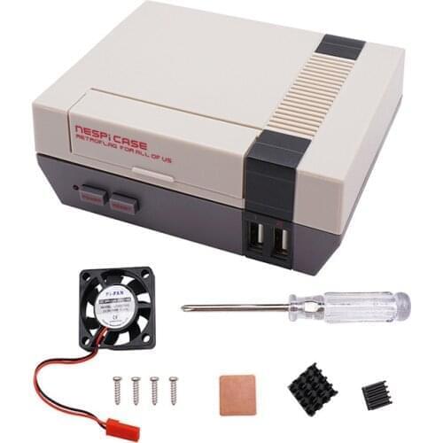 Retroflag SUPERPi Snes Game Cartridge with Cooling Fan + Heatsink for Raspberry Pi 3B Plus (3B +) / 3B