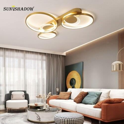 Best Selling LED Gleam Celling Lights New Modern Circle Rings Design for Bedroom Dining Room Dimmable Lamp