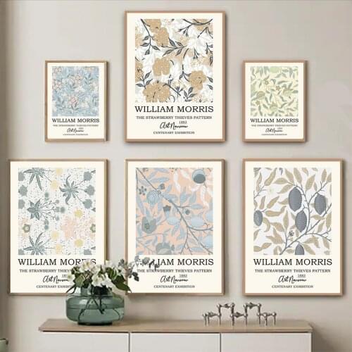 William Morris Flower Leaf Fruit Wall Art Canvas Painting Nordic Posters And Prints Wall Pictures For Living Room Vintage Decor