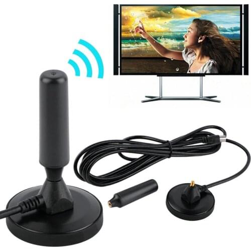 New 30 dBi Gain 75 ohm Digital DVB-T Receiver Antenna FM Freeview Aerial Antena DVB T Coaxial Booster Magnetic Base TV HDTV