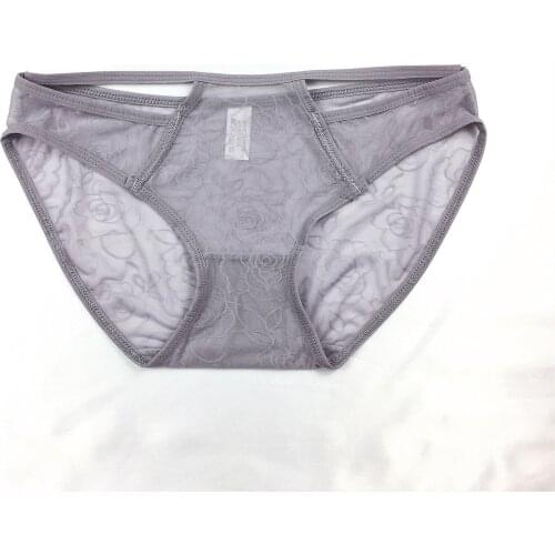New hollow-out sexy underwear, female lace, low waist, comfortable, traceless, micro-permeable girl triangle trousers 6750