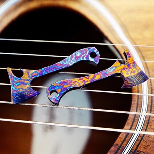 EDC Zirconium Horse Axe Pendant Keychain Necklace Ax Pendant