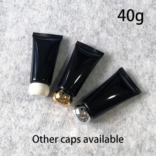 Black 40ml Plastic Hand Cream Soft Tube 40g Make up Concealer Foundation Shampoo Toothpaste Squeeze Bottles Free Shipping