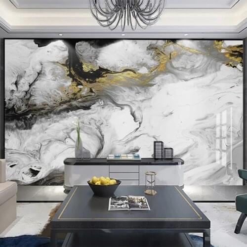 Custom Photo Wallpaper Modern Abstract 3D Ink Gilt Marble Mural Living Room TV Sofa Bedroom Home Decor Papel De Parede Wallpaper