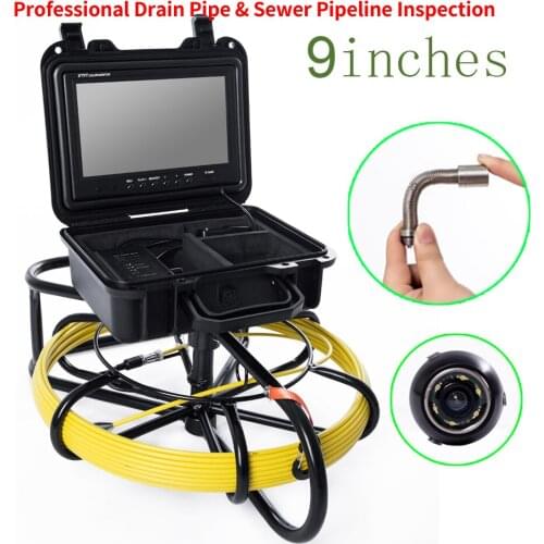 Professional Drain Pipe & Sewer Pipeline Inspection Carera is designed 9-inch Color TFT LCD DVR for outdoor inspections