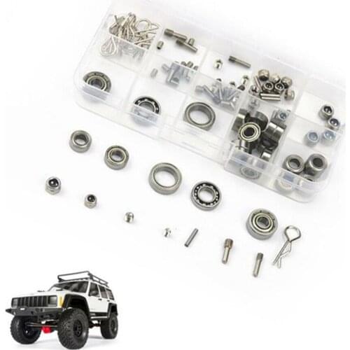 RCTOYFUN 65pcs/set M3 M4 Climbing Car Bearing Package Upgrade Assembly Accessories For 1:10 RC AXIAL SCX10II Jeep AX90046 90047