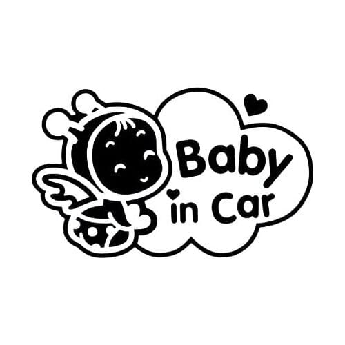 Baby In Car Text Viny Sticker Car Body Styling Window Door Decal Top Quality Waterproof ZP017