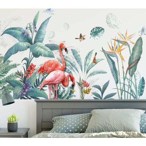 DIY Green plants Wall Sticker Living Room Bedroom Home Decoration Mural Wallpaper