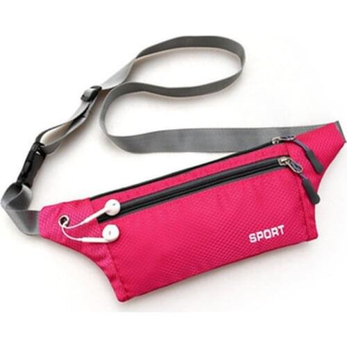 Outdoor Running Sports Waist Bag for Phone Waterproof Chest Shoulder Zip Bags Belt Bum Pouch Unisex Waistbag Hiking Accessories