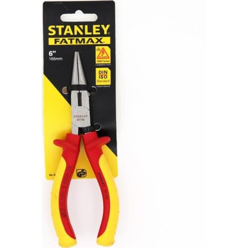 Stanley 1-pcs VDE 1000V Insulated Long Nose Pliers With Cutter 1000 Volt Electrical Hand Tools Electricians Work FatMax