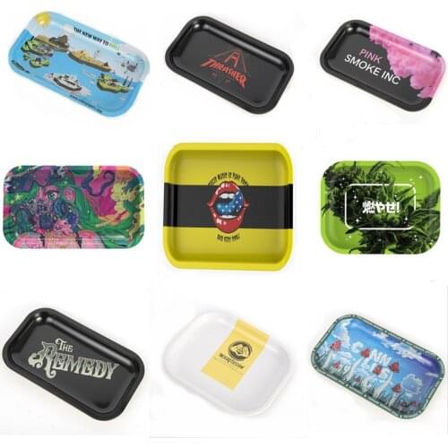 Tobacco Rolling Tray 18cm*14cm Storage Plate Discs Weed Tray Rolling Tobacco Tools Herb Cigarette Tray Smoke Accessory 5z