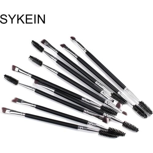Angled Eyebrow Brush Black Professional Double-end Eyelash Makeup Brushes Portable High Quality Eye Shadow Brush Brushes Tools
