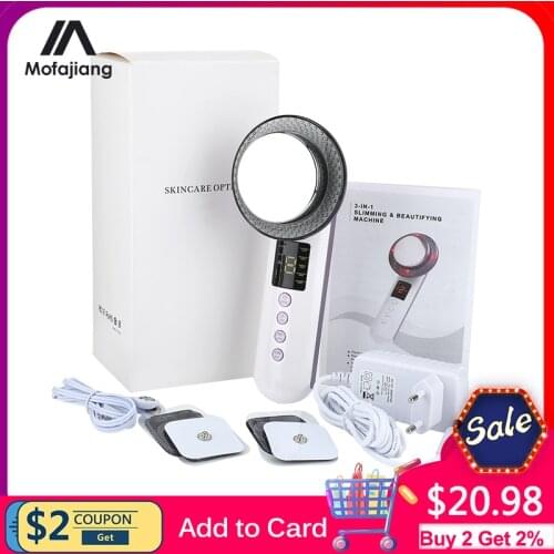 3 in 1 Ultrasound Body Slimming Massager EMS Infrared Ultrasonic Face Lift Fat Burner Machine EMS Infrared Weight Loss Tools