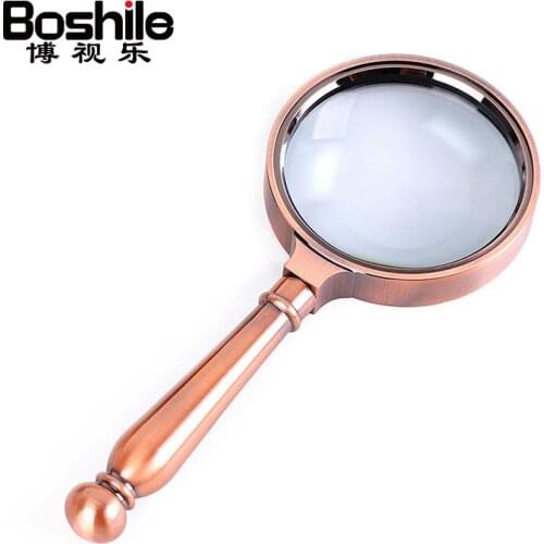 Bossile retro magnifying glass 20 high magnification high-definition elderly reading handheld extra large portable
