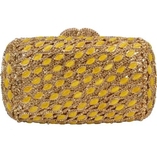 Luxury Designer Gold Clutch Bags Women Wedding Day Clutches Party Purse Chain Mini Box Shoulder Bags SC569