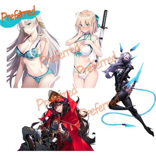 High Quality Fate/Grand Order Waterproof Anime Stickers for Car Hood Laptop Gift Motocycle Wall Sticker Decals for Gamers