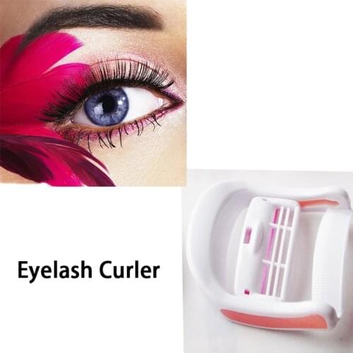 1Pcs Mini Portable Eyelash Curler, Plastic Material Eyelashes Mascara Arc Curling Fixed Beauty Tool, Reusable Permanent Makeup