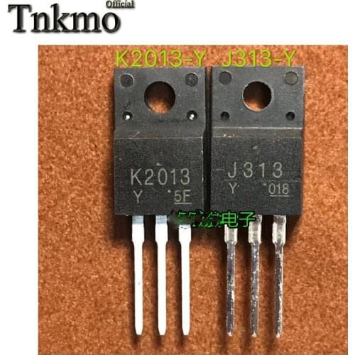 10Pairs 2SK2013 K2013 + 2SJ313 J313 TO-220F 1A 180V Silicon N-ch + P-ch Complement MOSFET free delivery
