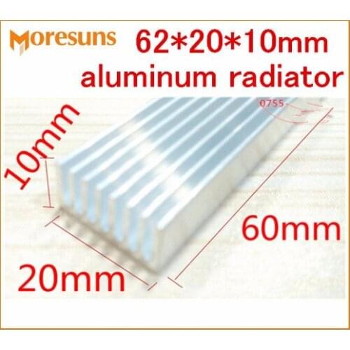 Fast Free Ship 10pcs/lot Electronic radiator 62*20*10mm aluminum radiator High quality radiator heat conduction block