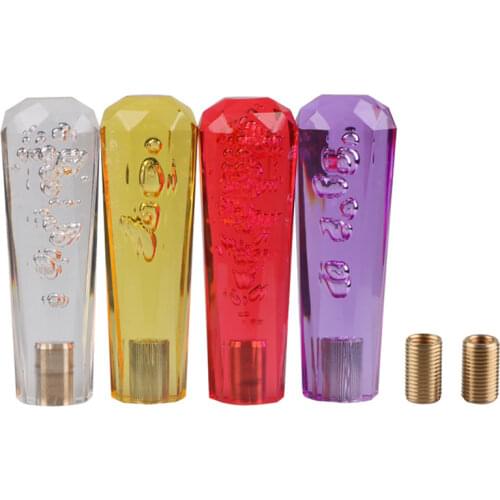 20mm Car Manual Gear Shift Knob Red Gray Purple Yellow Acrylic Crystal Bubble For AT/MT Stick Lever Head Universal