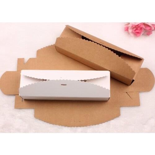 230x70x40mm Large Macaroon Packaging Gift Box White/Kraft Paper Carton Box For Cookies Candy Biscuit Box Party Wedding Supply