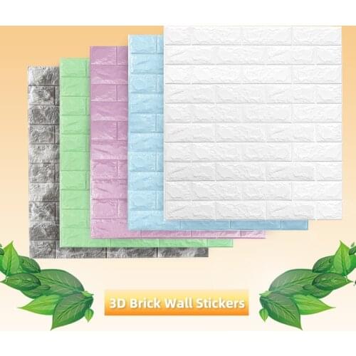 35x35cm 3d Wall Sticker Imitation Brick Bedroom Decor Waterproof Self-adhesive Wallpaper for Living Room Tv Backdrop Decor