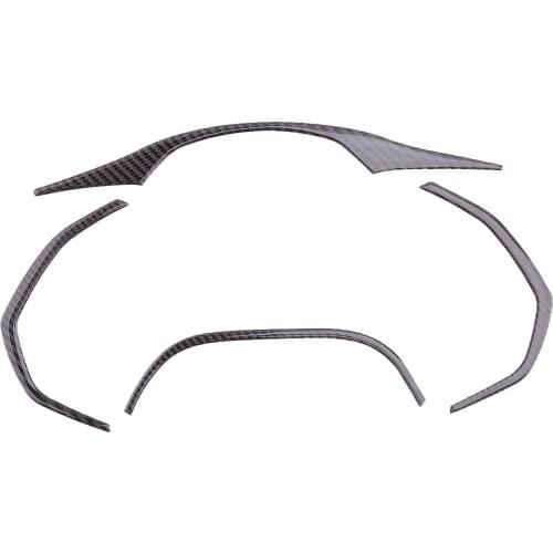 4Pcs/Set Carbon Fiber Black Car Console Outer Frame Trim Cover Fit for Chevrolet Corvette C7 2014 2015 2016 2017 2018 2019