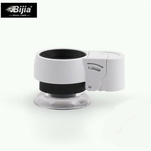 BIJIA Jewelry Magnifier LED with Light Scale 45 Times Magnifying Glass Textile Printing Inspection