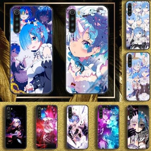 Anime Rem ReZERO Phone case For Xiaomi Redmi Note 7 7A 8 8T 9 9A 9S 10 K30 Pro Ultra black silicone cover soft prime trend