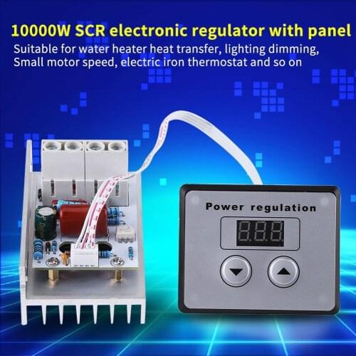 Artudatech 10000W SCR Digital Voltage Regulator Speed Control Dimmer Thermostat AC 220V 80A