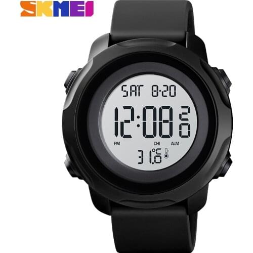Theperature Digital Watch Luxury Brand SKMEI Wristwatch Top Electronic Men Watches 2Time Chrono Watch Clock Waterproof Bracelet