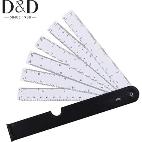 D&D Plastic Sewing Ruler Multi-Functional Fan Scale Ruler Dressmaker Clothing Measuring Metric Rulers DIY Sewing Accessories