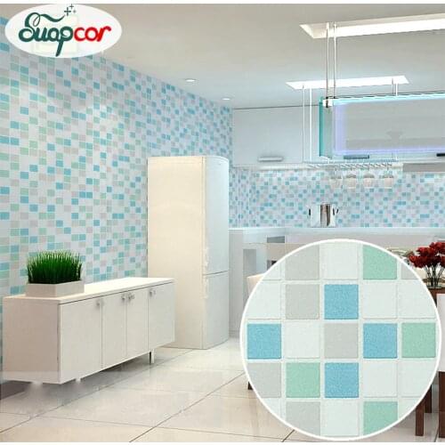 10mx0.45m PVC Mosaic Decorative film Self adhesive Wallpaper for Bedroom kitchen Vinyl Waterproof Decals Home Decor Wall Sticker