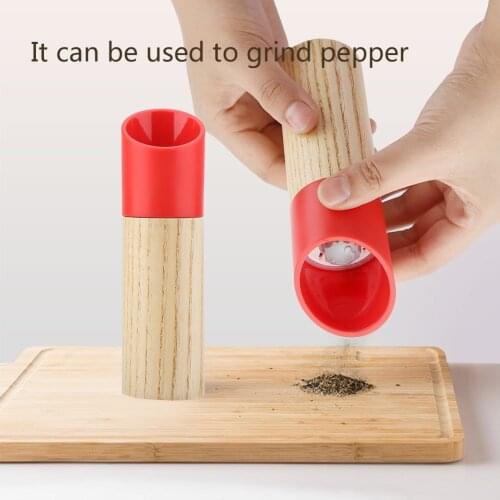 22ml Wooden Adjustable Pepper Grinder Manual Handhelp Salt Mill Household Spices Grinding Gadget Kitchen Cooking Accessories