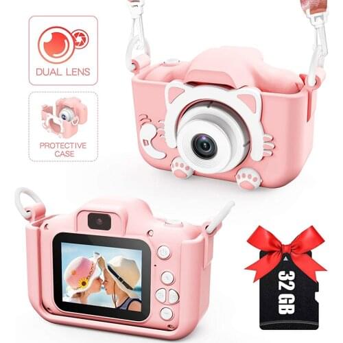 Kids Digital HD 1080P Video Camera Toys Dual Camera 2.0 Inch Color Display Kids Birthday Gift Toys For Children