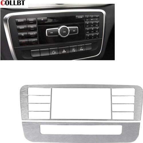 For Mercedes Benz GLA A B Class Center Console CD Panel Trim Frame Sticker Aluminum Alloy Car styling Accessories
