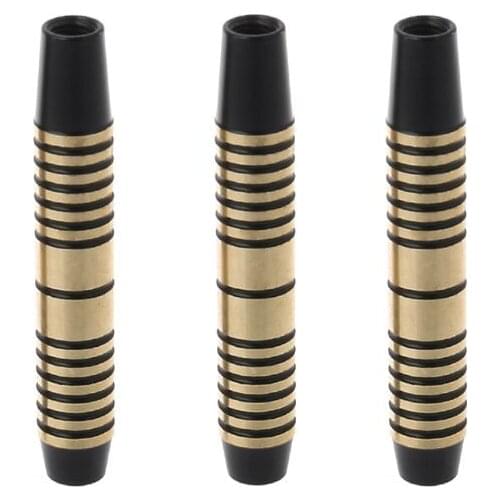 3pcs Black Copper Dart Barrels For Soft/Steel Tip Dart 49mm 16g With 2BA Thread