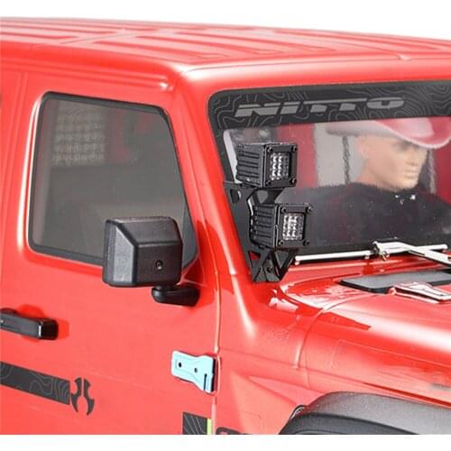 Dual Headlights Spotlight A Pillar Searchlight for 1/10 Axial SCX10III TRX4 G500 TRX6 G63 RC Car Accessories