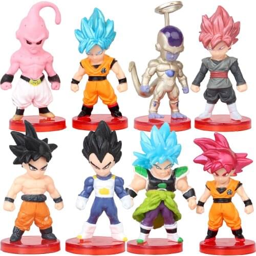 Dragon Ball Figure Son Goku Super Saiyan Vegeta Figurine Anime Action Figures PVC Model Kawaii Collector Ornaments Kids Toy Gift