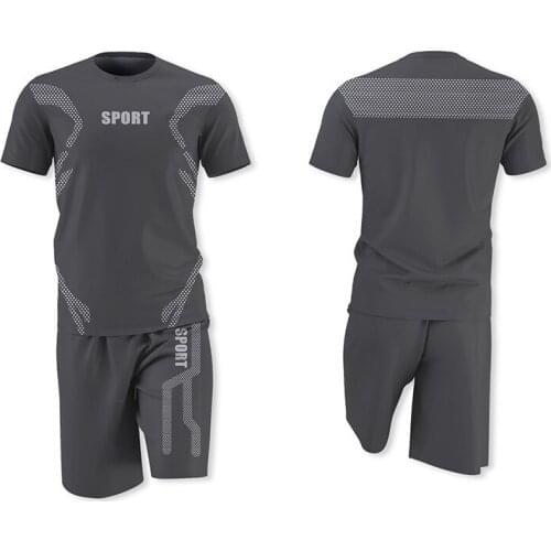 2021 New Hot Letter Printed T-shirts Sports Suit Couple Quick Dry Casual Running Suit Summer Short Sleeve Shorts 2 Pieces Set