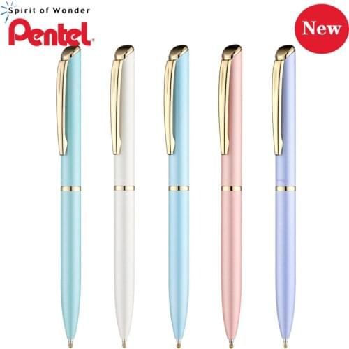 Japan PENTEL Gel Pen0.5mm ENERGEL ES Pastel Limited Edition BLP2005P Full Metal Pen Body Black Ink
